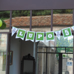 Allestimento banner bunting Juventus calcio