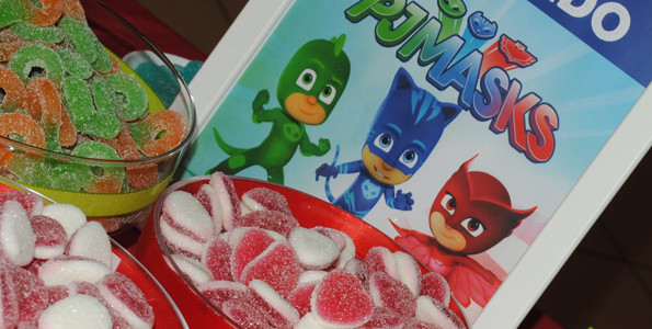 Organizzazione festa a tema Pjmasks Bergamo candy buffet