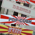 allestimento festa tema luna park