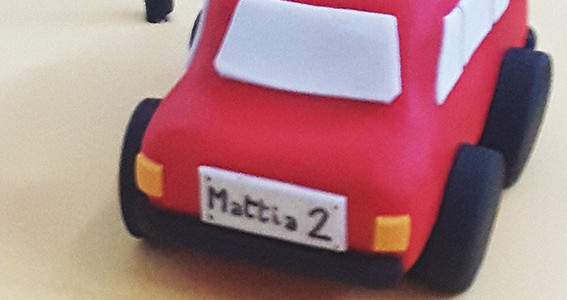 Dettaglio torta cars Mattia