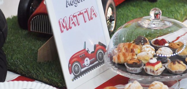 Buffet festa a tema cars Mattia